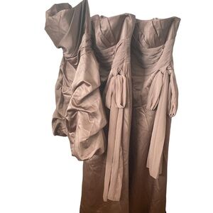 Davids Bridal Bridesmaids Gowns Bundle Of 3  Chocolate Brown